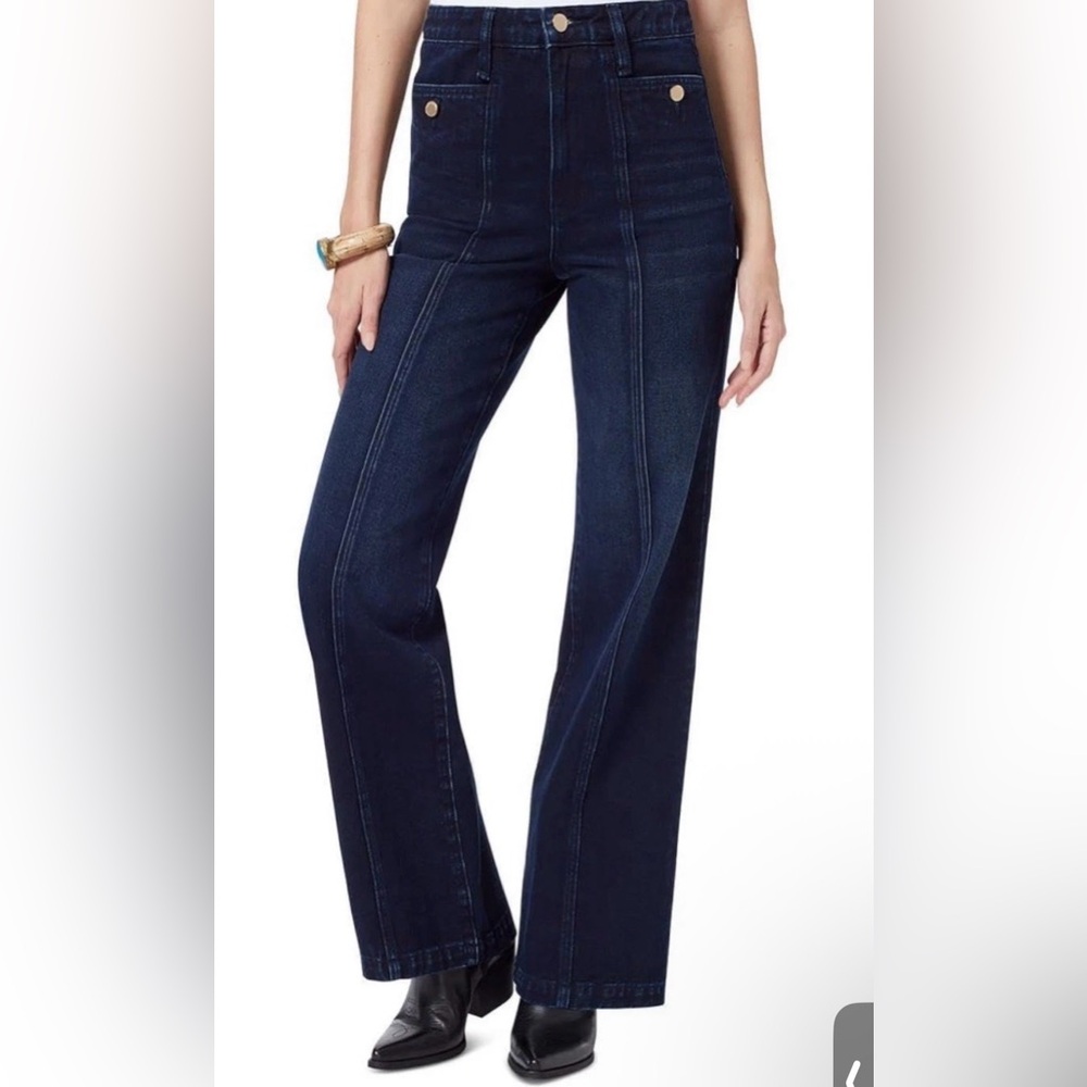 Sam‎ Edelman Dark Blue wide leg Jeans denim trousers sz 32